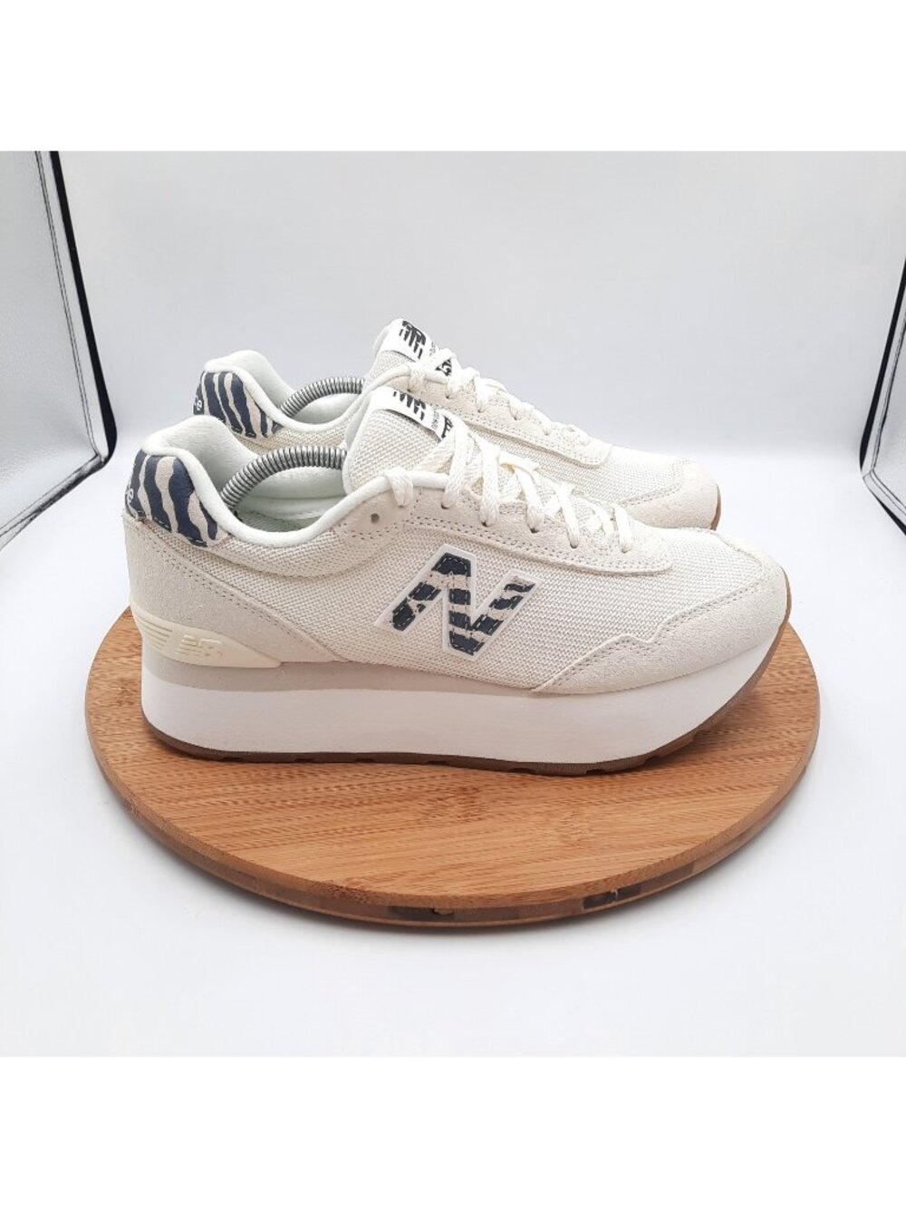 New Balance 515H Platform Womens Size 9 Shoes Sea Salt Beige Zebra Sneakers